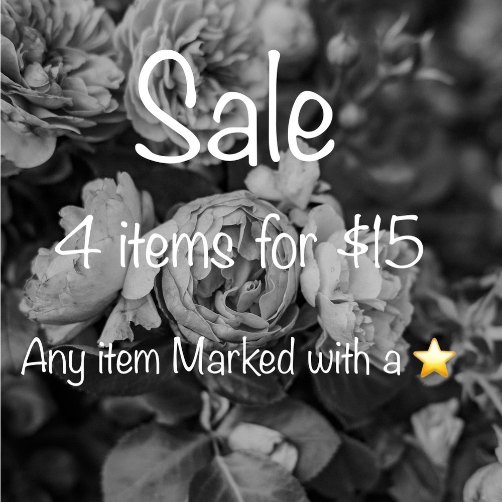 ⭐️4/$15 SALE Bundle and SAVE!!